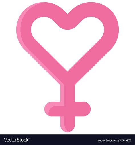 Heart Shaped Female Gender Symbol Icon Royalty Free Vector