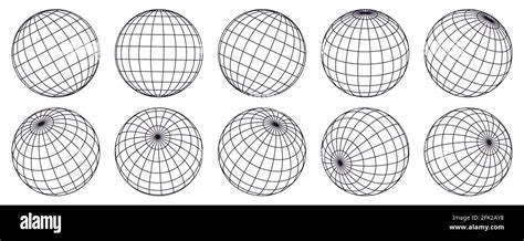 Globe Grid Spheres Striped 3d Spheres Geometry Globe Grid Earth