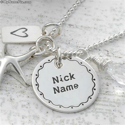 Personalized Nick Name Silver Pendant With Name