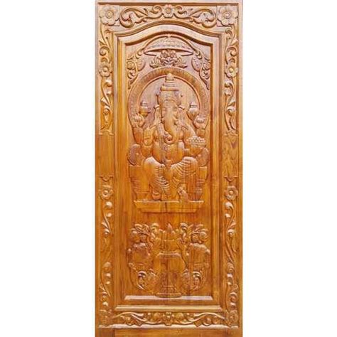 Teak Wood Ganesh Carving Door At Rs 18000piece Carving Wooden Door