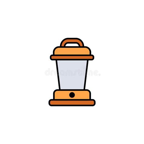 Camp Lantern Vector Icon Sign Symbol Stock Illustrationer