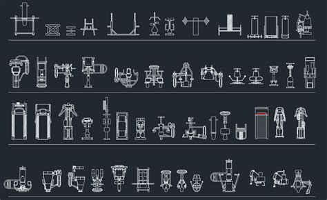 Fitness Equipment Autocad Free Cad Block Symbol And Cad Drawing