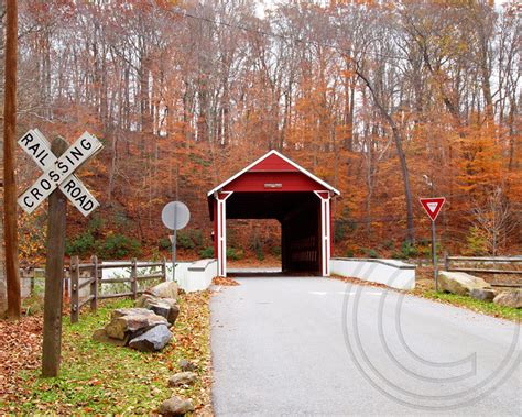 Wooddale Covered Bridge Over The Red Clay Creek New Castle County