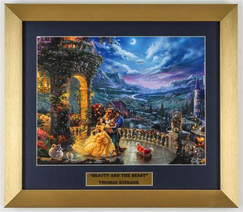 Thomas Kinkade Walt Disneys Beauty And The Beast 14x16 Custom Framed