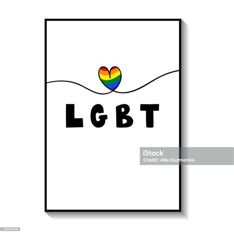 gay pride month poster collection banner lettering lgbt hearts colorful symbols lgbt icons