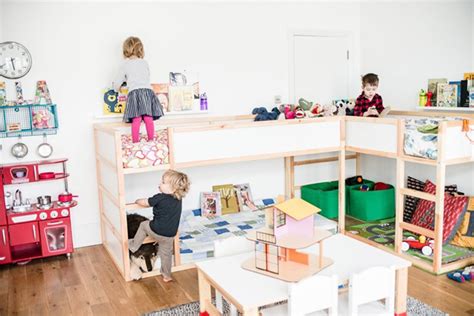 Three Shared Kids Bedroom With Ikea Kura Home Design And