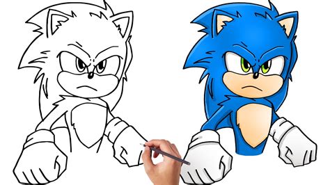 How To Draw Sonic The Hedgehog The Movie Sonic Challenge Youtube