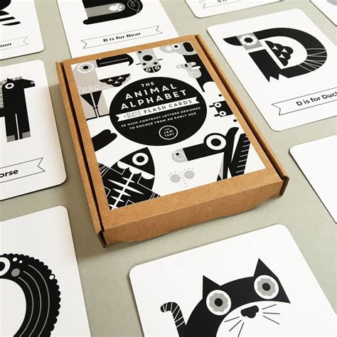 Black And White Alphabet Flash Cards By The Jam Tart