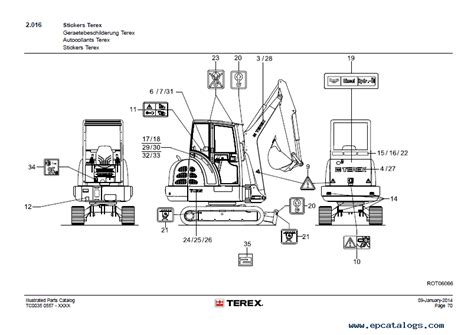 Terex Tc35tc0035 Mini Excavator Illustrated Parts Catalog Pdf