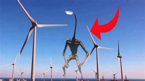 Siren Head Light Head Battles Giant Windmill In The Unknown Place