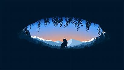 Wolf Minimalist Cave 4k Wallpapers Desktop Mobile