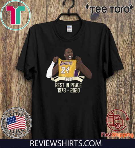 Rip Kobe Bryant Rest In Peace 1978 2020 Official T Shirt