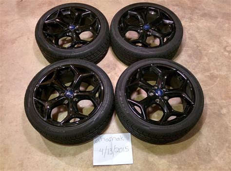 Sold Ford Racing 18x8 Gloss Black Wheels All Season Tires Tpms