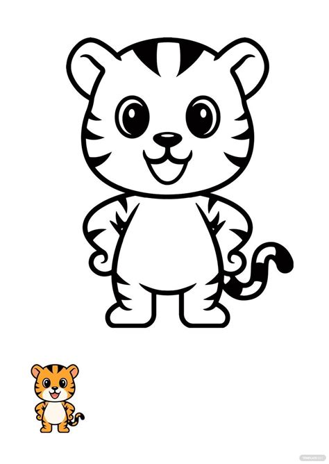 Free Tiger Coloring Pages Printable Image Download In Pdf