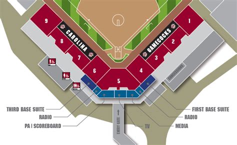 Softball Seating Capacity Map