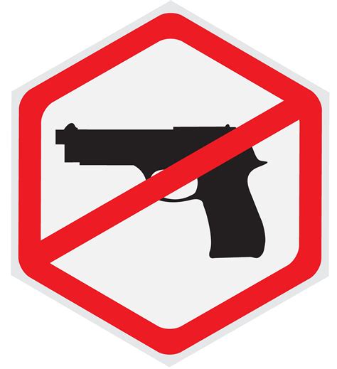 No Guns Allowed Sign Hexagon Creative Daddy