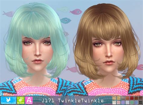 Newsea J171 Twinkle Twinkle Hair Sims 4 Hairs