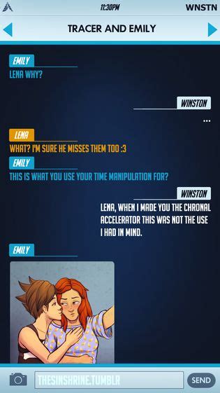 Tracer And Emily Text Winston Luscious