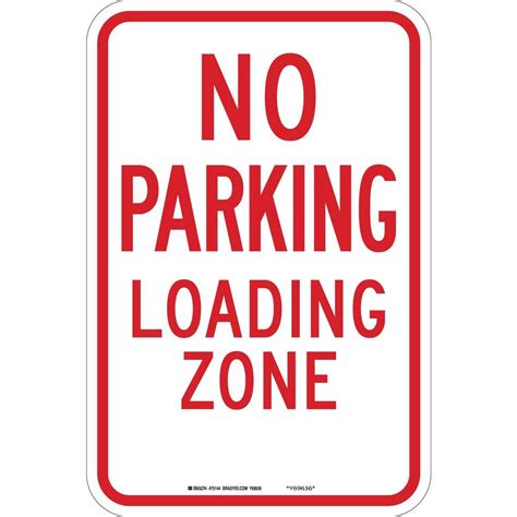 Brady 12 In X 12 In B 959 Reflective Aluminum No Parking Traffic Sign