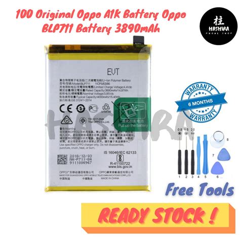 100 Original Oppo A1k Battery Oppo Blp711 Battery 3890mah Shopee Malaysia
