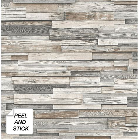 Nextwall Faux Reclaimed Wood Plank Peel And Stick Wallpaper Walmart