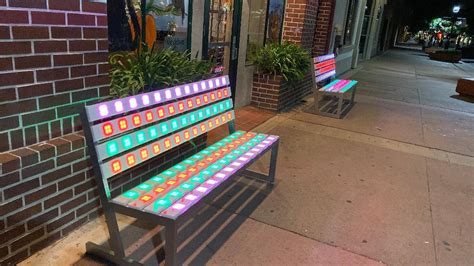 Led Lighted Park Bench Rentals California Led Games And Interactives