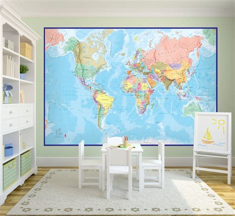 Map Of The World Wallpaper For Walls