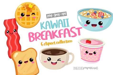 Kawaii Breakfast Grafica Di Dipa Graphics · Creative Fabrica