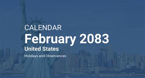 February 2083 Calendar United States