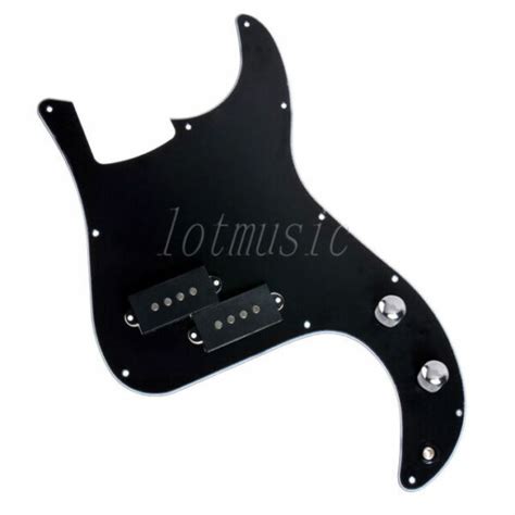 Black Prewired Loaded Pickguard For Fender Precison P Bass Electric Guitar 3 Ply For Sale Online