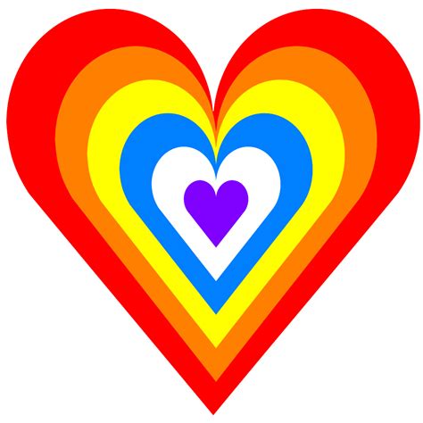 Rainbow Heart Clip Art At Vector Clip Art Online Royalty