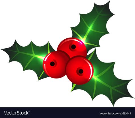 Christmas Mistletoe Icon Royalty Free Vector Image