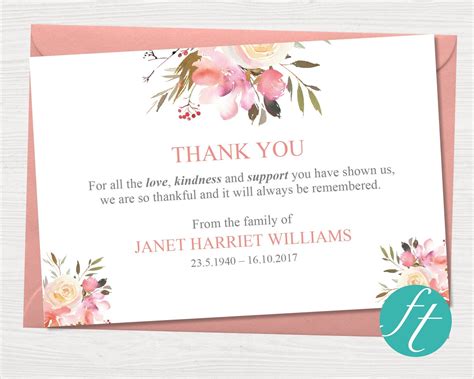 How To Write Thank You Cards For Funeral