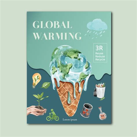 Global Warming And Pollution Poster Flyer Brochure Advertising