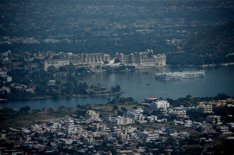 City And Lake Palaces Udaipur From Monsoon Palace