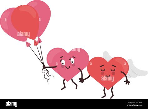 Cute Hearts In Love Cartoons Stock Vector Image And Art Alamy