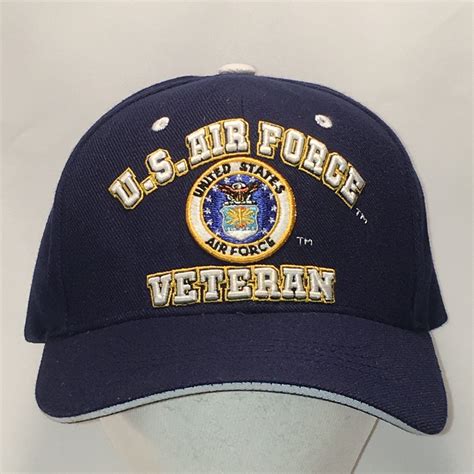 Us Air Force Veteran Hat Navy Blue Baseball Cap Military Hats Etsy Veteran Hats Military