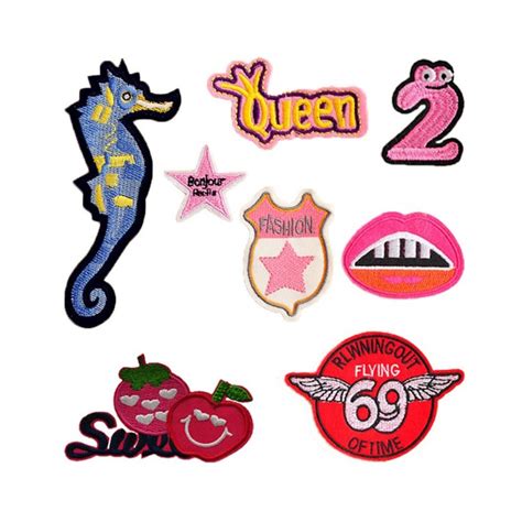 Lovely Seahorse Lips Pumpkin Letter Queen 2 Patches Iron On Or Sew