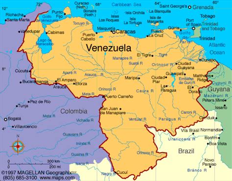 Venezuela Carte Et Image Satellite