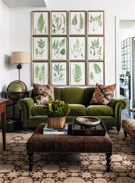 Color On Trend Deep Mossy Olive Green Boho Interior House Interior