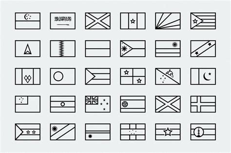 Simplified Outline World Flags Flags Of The World Geography For Kids