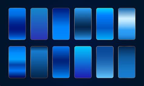 Premium Vector Set Of Gradient In Dark Blue Color