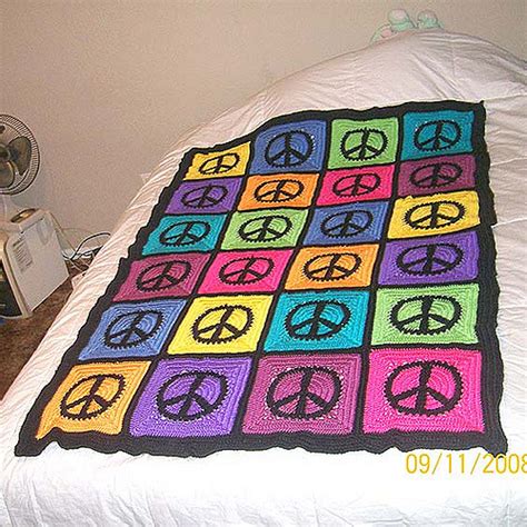 Ravelry Peace Sign Granny Square Pattern By Judyk