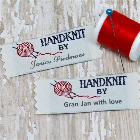 Knitting Labels Hand Knit By Labels Personalized Knitting Etsy