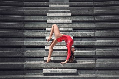 Mira Boumejmajen Gymnastics Legs Stairs Stretch Exercise Hd