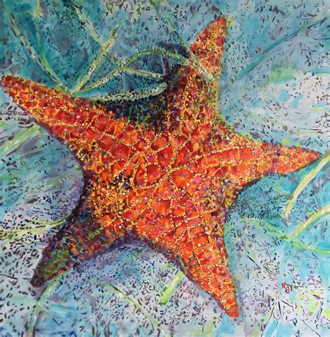 A Starfish Is Born Starfish Painting Seaside Art Beachy Art