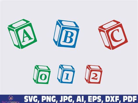 Block Alphabet Svg Block Font Svg Building Blocks Svg Block Letters