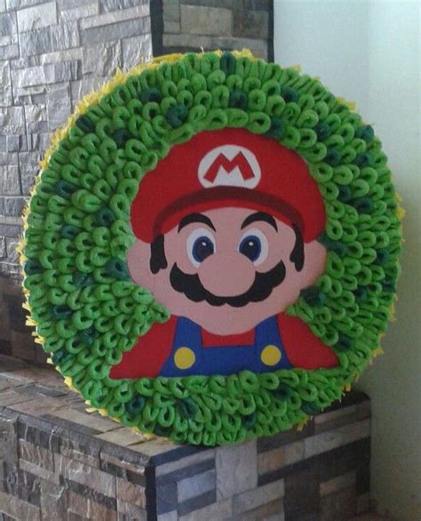 Pin De Amalia Zamora En Mario Bross Party Piñatas Redondas