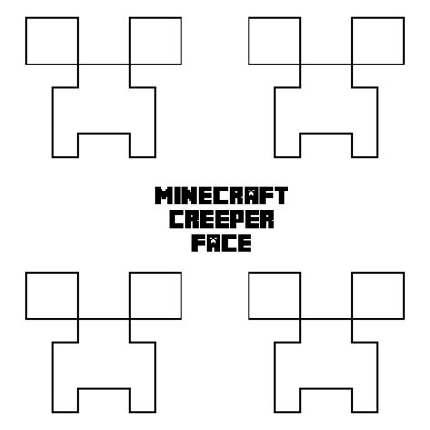 10 Best Minecraft Printable Creeper Face Pdf For Free At Printablee