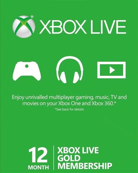 Xbox Live Gold Membership 12 Month Subscription Quick Delivery